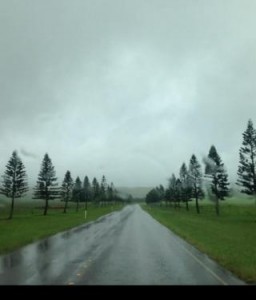 Ana drops rain over Lānaʻi. Photo by Mario Diesta.