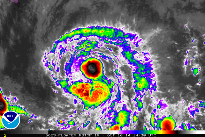 Satellite imagery for Tropical Storm Ana as of 5 a.m. on Thursday, Oct. 16, 2014. Image courtesy NOAA/NWS/Central Pacific Hurricane Center.