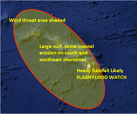 Potential impacts released during Friday, Oct. 17, 2014 briefing, image courtesy NOAA/NWS.