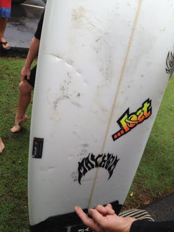 12-14 foot shark bites board at Māʻalaea. Courtesy photo.
