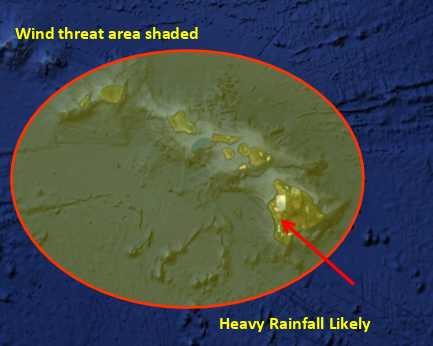 Wind and rainfall potential impacts. Image courtesy NOAA/NWS.