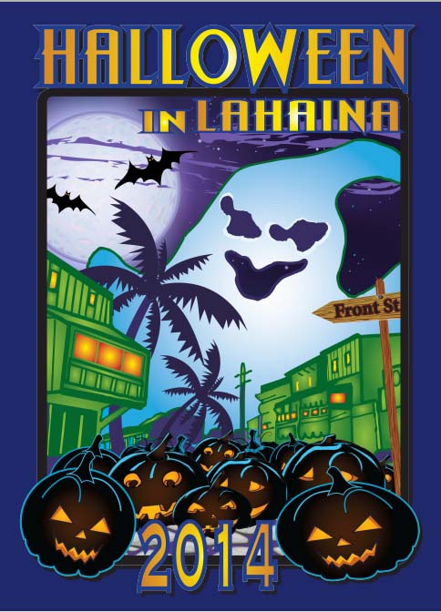 Halloween in Lahaina 2014, event poster.