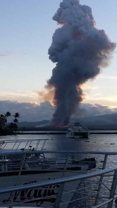 Oct. 27, 2014, 6:15 a.m. from Māʻalaea Harbor toward Kīhei. Courtesy photo.