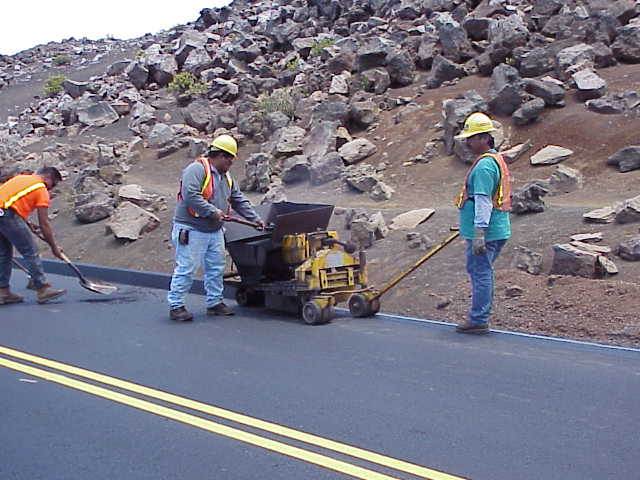 Road work at Haleakalā. Photo courtesy Haleakalā National Park. 