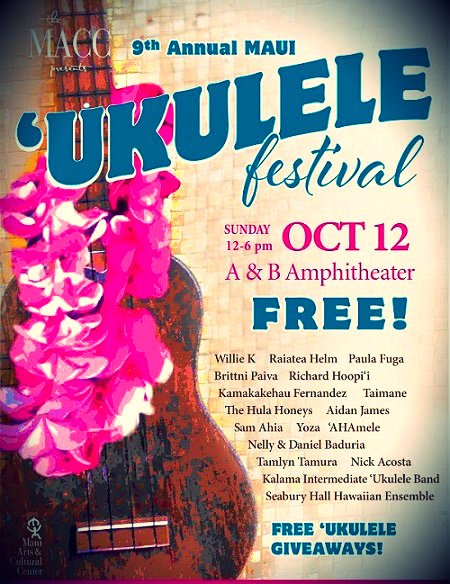 9th Annual Maui ʻUkulele Festival. Image courtesy Maui Arts & Cultural Center. 
