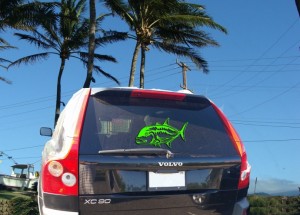 Vehicle decal. Maui Now image.