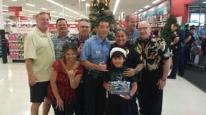 Shop with a Cop, 2014. Photo 12/7/14, courtesy Maui Police Department.