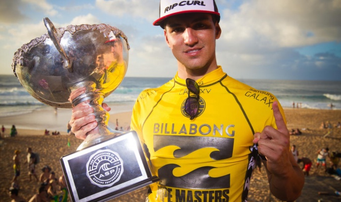 World No. 1 Gabriel Medina made history Friday as the first World Champion from Brazil. Photo by ASP / Laurent Masurel.
