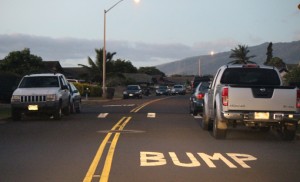 Speed hump on a section of Mokapu Street in Kahului. Photo by Wendy Osher.