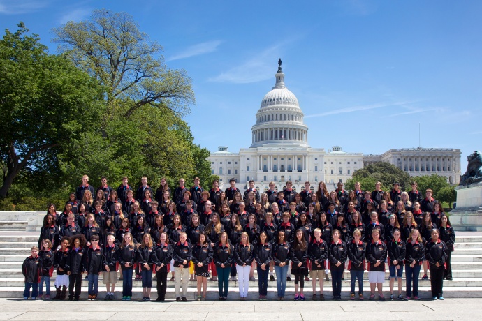 Photo of nominees at the US Capitol, courtesy Prudential Spirit of Community Awards program.