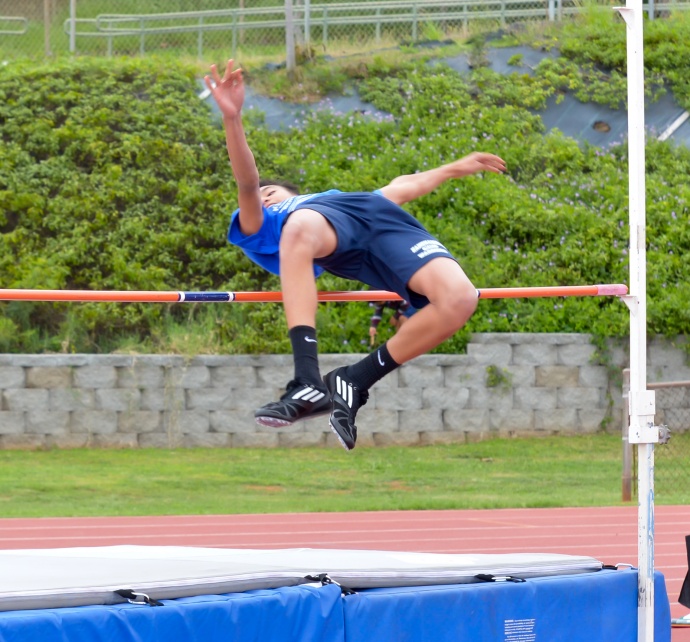 High Jump — 1. Jake Krost, Seabury Hall, 5-2; 2. Kamalua Segundo, Kamehameha, 5-1;