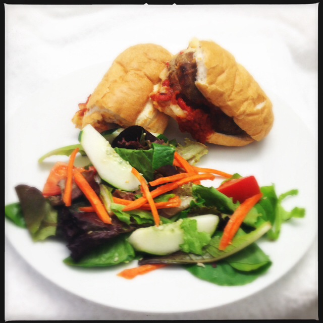The Salsiccia Di Pollo sandwich does a mean Meatball Sub impersonation. Photo by Vanessa Wolf