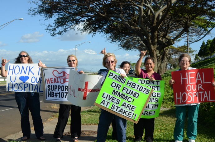 Maui hospital rally, 4/28/15. Photo by Ashley Takitani Leahey.