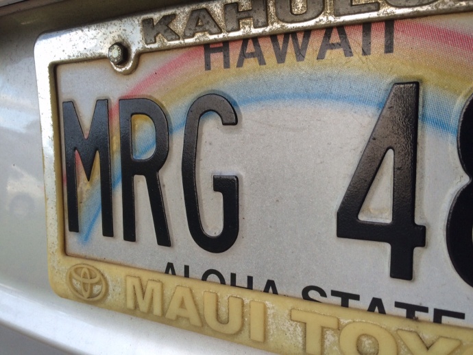 Hawaii license plate. Maui Now photo.