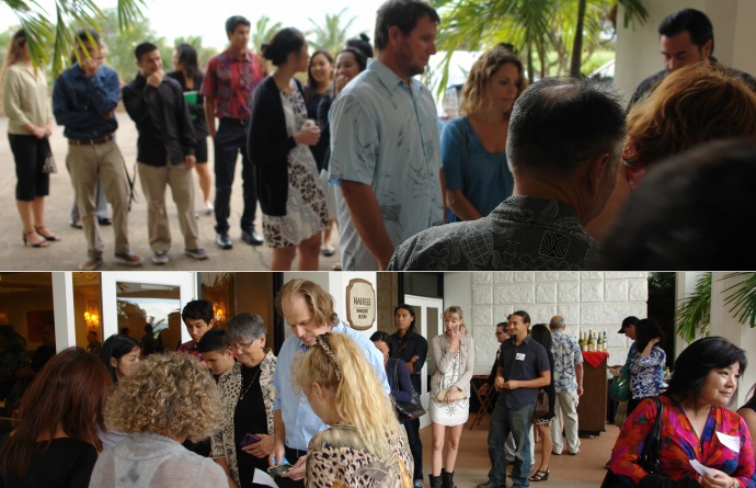 Check-in time at the 2014 "Masters of Retail Success on Maui." Image courtesy MBB.