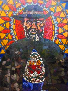 Father Damien stained glass window on Molokaʻi. File photo courtesy office of US Senator Mazie Hirono..