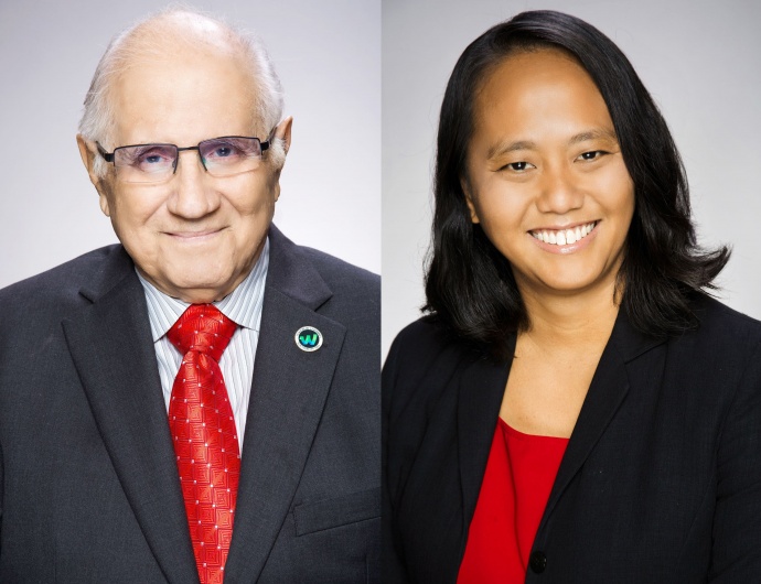 Rep. Della Au Belatti and House Speaker Joseph M. Souki co-introduced the bill.  Both are long-time supporters of medical marijuana dispensaries.  Courtesy photos Hawaiʻi State House.