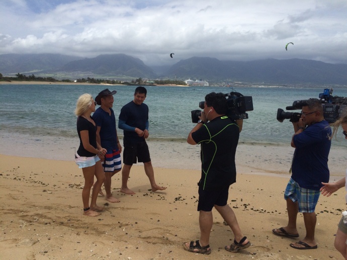 Carl Q kiteboarding lesson with Susi Mai on Maui. Courtesy photo.