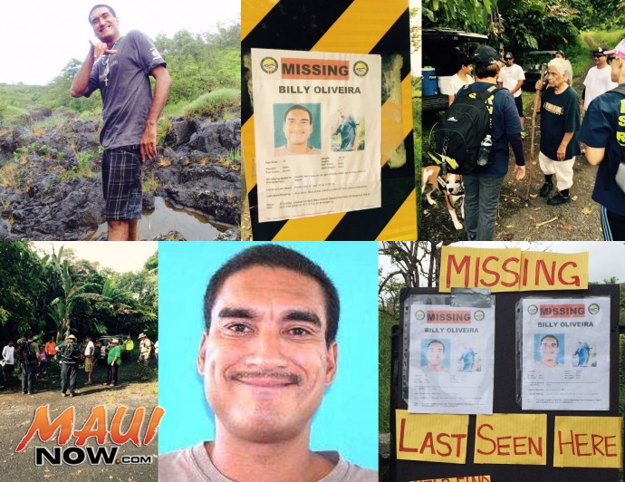 Billy Oliveira Search collage. Maui Now.