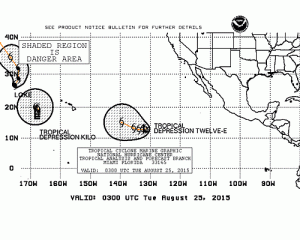 Image: NHC / Tropical Depression 12-E and T.D. Kilo