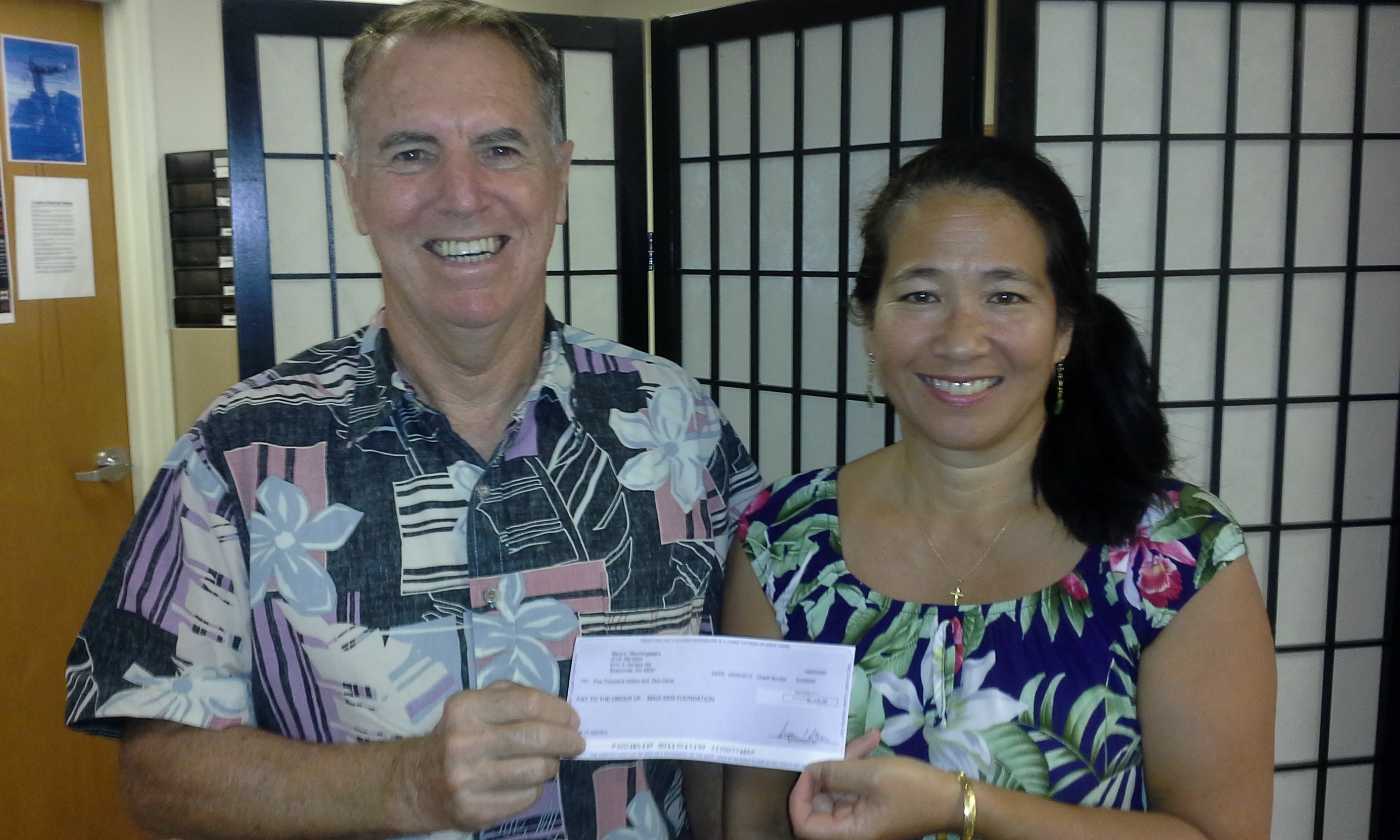 Maui AIDS Foundation Accepts $5,000 Donation from Macy’s for Aloha Emergency Fund. Photo provided by MAF.