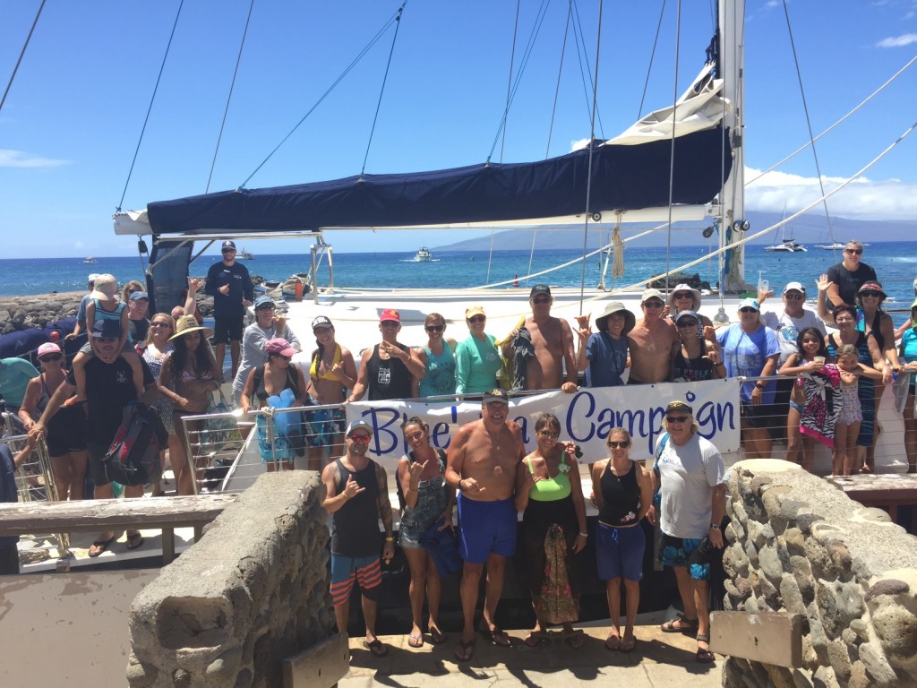 Trilogy’s Blue‘Aina Campaign hosted a reef clean up at Mala Wharf on Sunday, September 20th, with 60 volunteers. Photo credit: Trilogy Excursions.