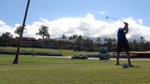 Player in the BMW Golf Challenge in Kāʻanapali. Photo by Kiaora Bohlool.