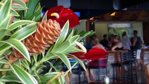 Tropicals from Flowers by Cora, a neighboring business to Nalu's South Shore Grill. Photo by Kiaora Bohlool.