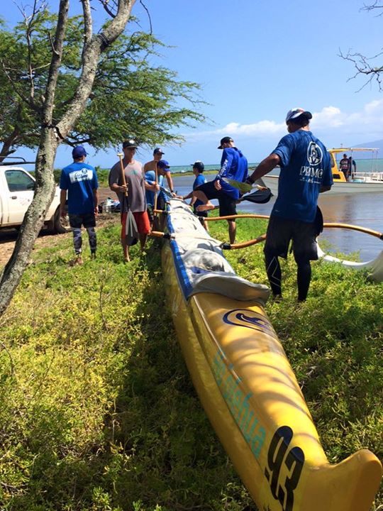 Primo Molokaʻi launch. 2015 Maui Nui Canoe Race. Courtesy photo. 