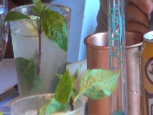 A mix of drinks at Moscow Mule Maui Style.