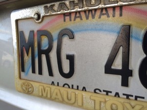 Hawaiʻi license plate. File photo Maui Now.