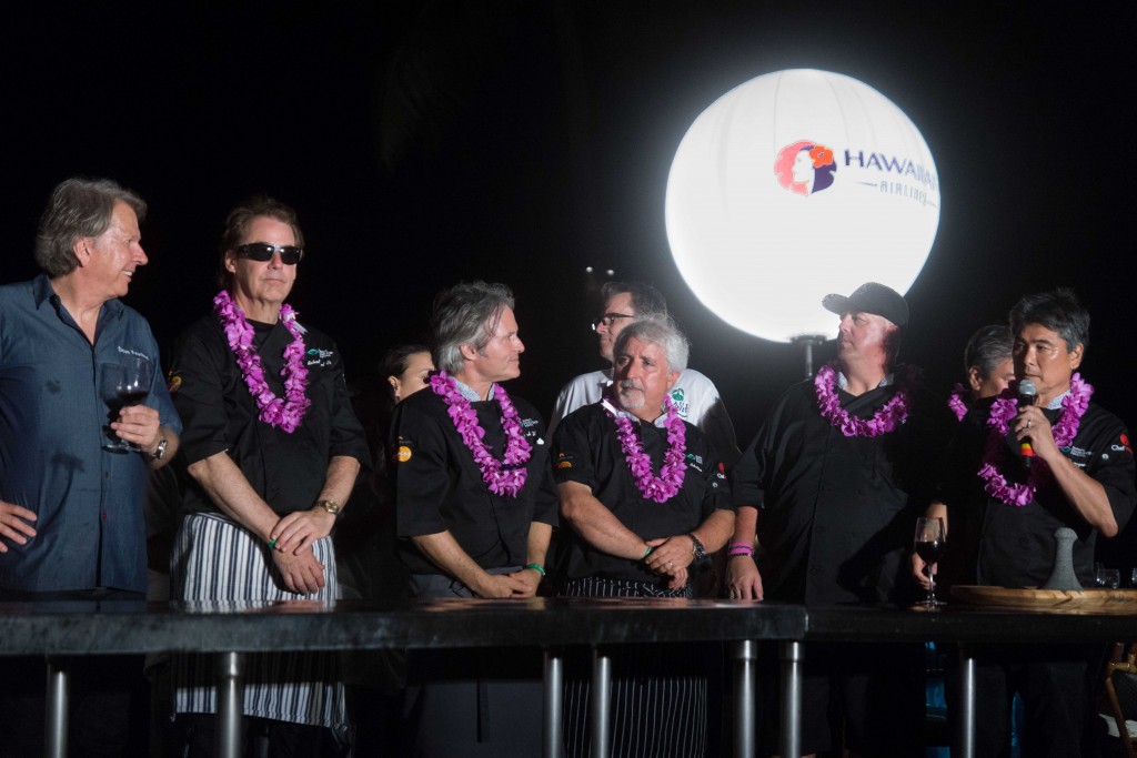 To celebrate his life and achievements, the Festival honored Shep Gordon with a six-course dinner created by six of his chef friends at the Hyatt Regency Maui Resort and Spa. Photo credit: Chuck Bergson.