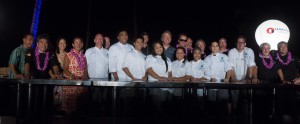 Chefs and supporters at the Sep. 6 event to honor Shep Gordon at the Hawai'i Food & Wine Festival in Kāʻanapali. The celebration featured a six-course dinner created by six of his chef friends at the Hyatt Regency Maui Resort and Spa. Photo credit: Chuck Bergson.