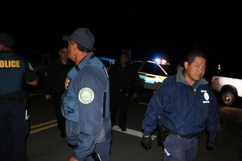 Mauna Kea arrests, Sept. 9, 2015. Photo credit: DLNR.