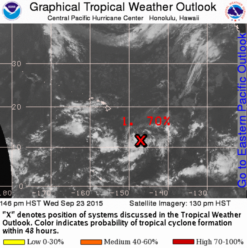 Tropical Disturbance 96-C. Image credit: NWS/CPHC/NOAA