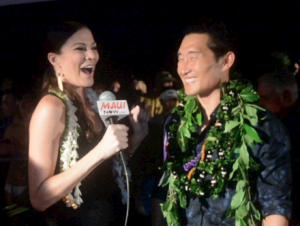 Maui Now's Malika Dudley interviews Hawaii Five-0's Daniel Dae Kim on the red carpet