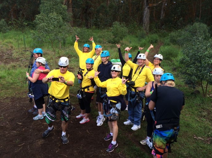 In 2014, the 4th Annual Zip for the Trees event raised more than $7,500 for Maui Children’s charities. Photo credit: Victoria Hoag. 