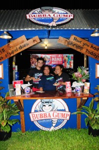 Bubba Gump Shrimp Company booth at 2015 Lahaina Plantation Days. Photo courtesy of Lahaina Restoration Foundation.