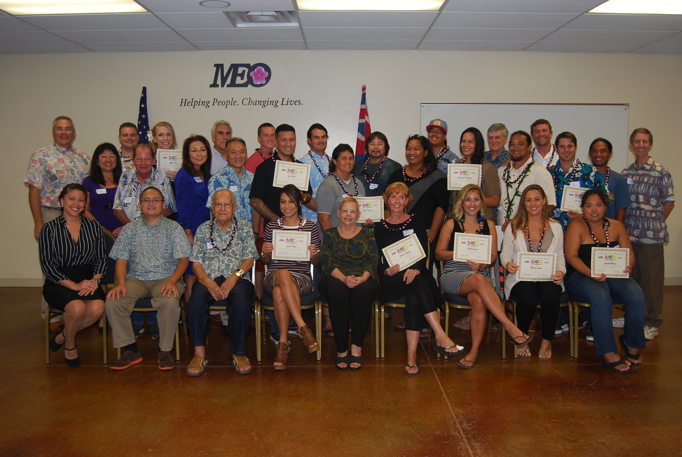 Twenty students recently graduated from Maui Economic Opportunity’s Core Four Business Planning program. MEO photo.