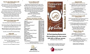 Restaurant Week Wailea 2015 menu options. Courtesy of Wailea Resort Association.