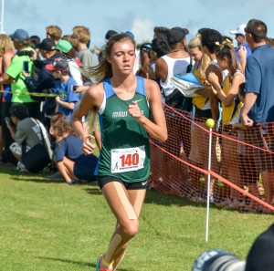 Maui Prep's Sophia Johnston finished 19th overall in the girls race Saturday. Photo by Rodney S. Yap.