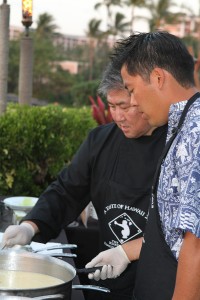 Chef Alan Wong with MLB All-Star Kurt Suzuki at A Taste of Hawai'i 2015. Photo courtesy of The Kurt Suzuki Family Foundation.