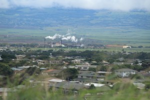 Overcast conditions in Kahului, vantage toward the HC&S Puʻunēnē sugar mill. File photo by Wendy Osher, Nov. 25, 2015.