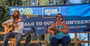 Paula Fuga performs at the 5th annual "Zip for the Trees" fundraiser on Maui. Photo credit: Skyline Eco-Adventures.