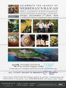 Flyer for Merriman's cookbook release party. Courtesy of Merriman's Hawai‘i.