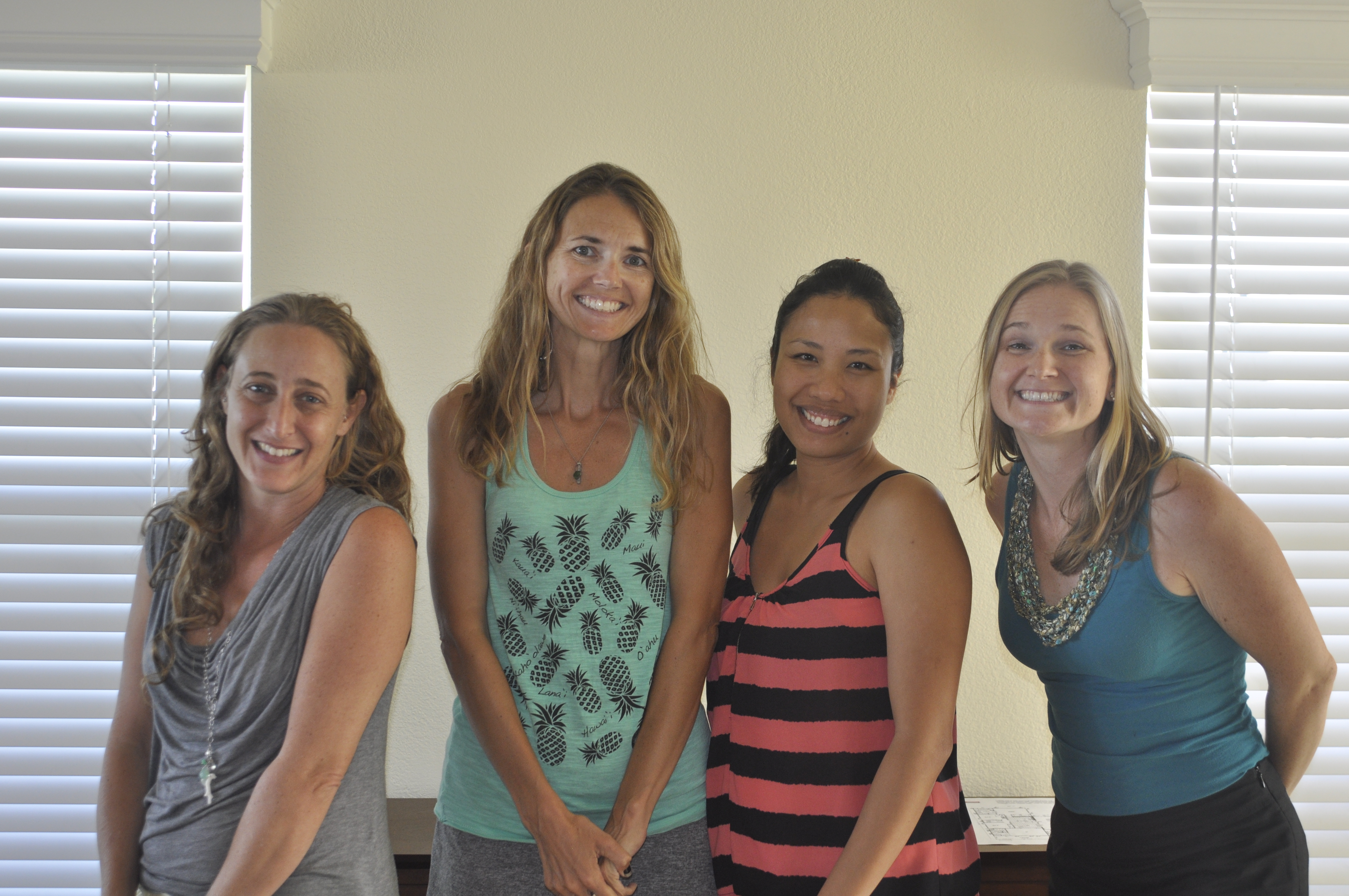 ​Winter 2015 session participants: (left to right) Arica Sobel of Maui Business Photography, Bridgett Parker of Yelp Maui & Jamberry Nails, Jennilin Cachola of Cupcake Ladies Catering Co. and Danielle Miller of Miller Media Management.