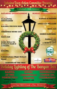 Banyan lighting 2015, event flyer.