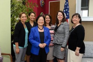 Senator Hirono with representatives of the Native Hawaiian Education Council. Courtesy photo.