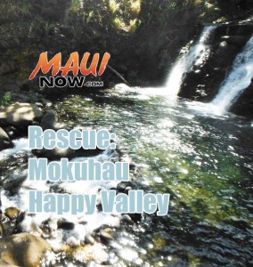 Rescue at Mokuhau. Maui Now image.
