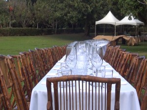 Long table set for Outstanding in the Field dinner. Photo by Kiaora Bohlool.